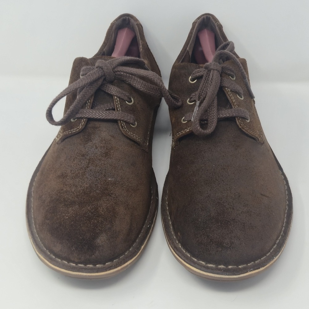 Clarks Men's 13 M Brown Suede Oxford Shoes 82655 Plain Toe Casual Comfort - Picture 13 of 16